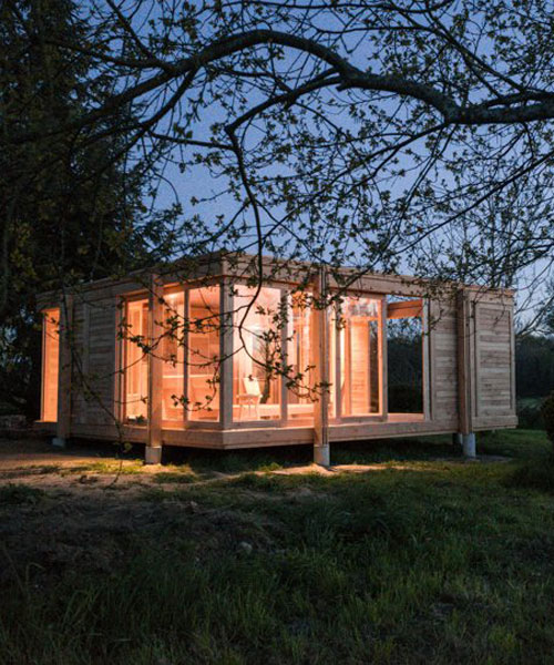 2m26 uses local douglas fir to build a wooden holiday home in the french countryside