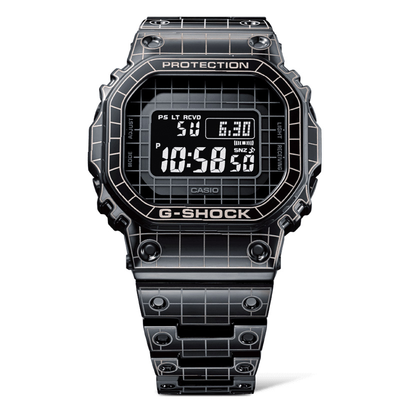 casio square metal watch