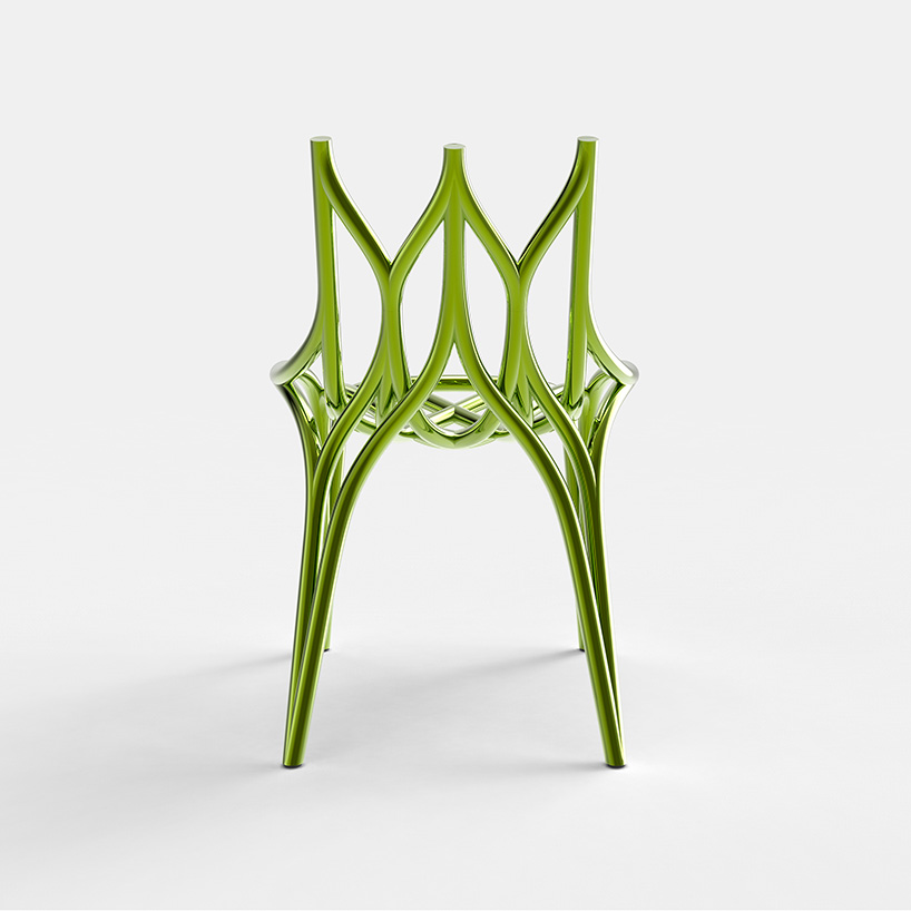 eugeni quitllet envisions a chair left out in the wild & taken over by nature
