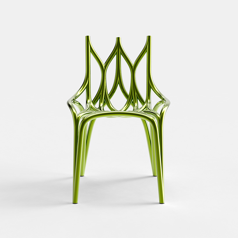 eugeni quitllet envisions a chair left out in the wild & taken over by nature