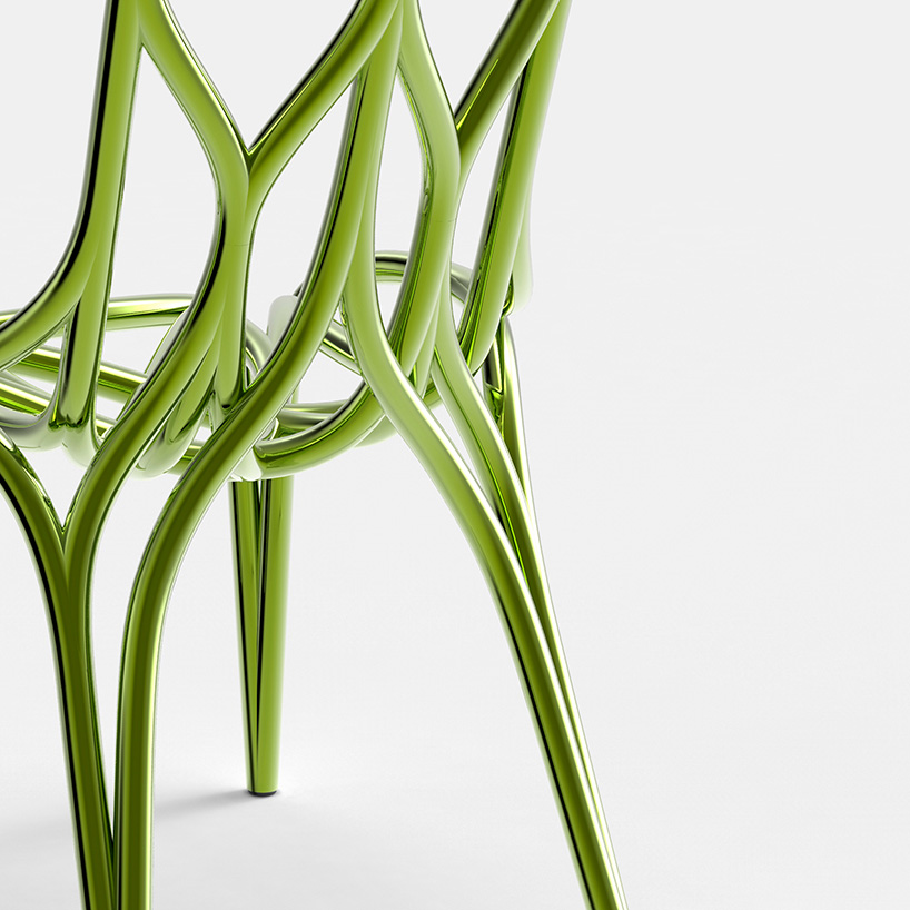 eugeni quitllet envisions a chair left out in the wild & taken over by nature