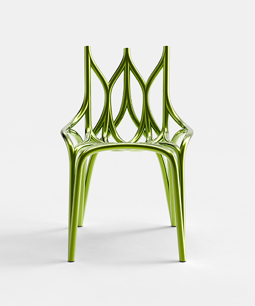 eugeni quitllet envisions a chair left out in the wild & taken over by nature