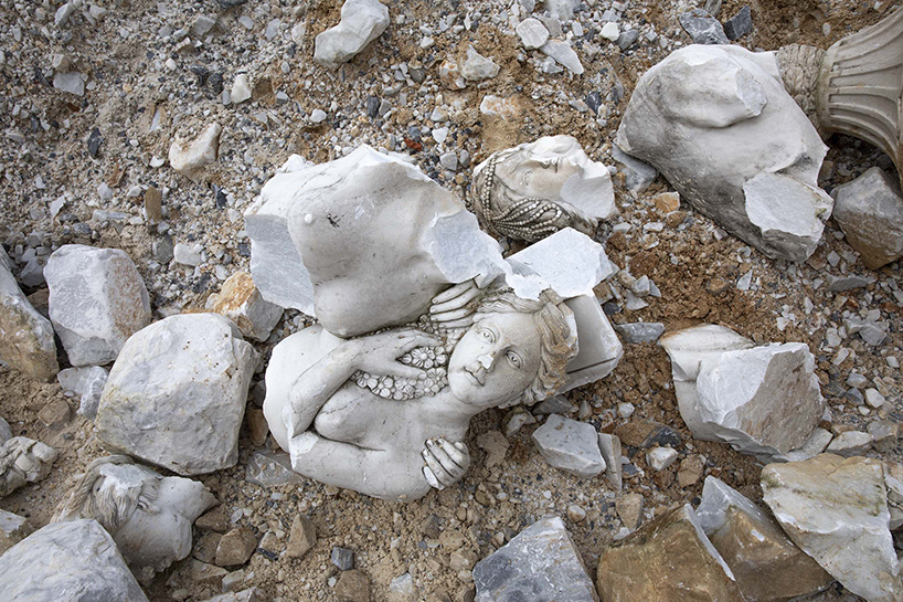 Fabio Viale Smashes Sculptures Downstream A Marble Stone Quarry S Wasteland