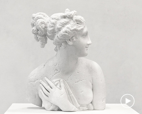 fabio viale transforms marble into polystyrene, rubber and plastics