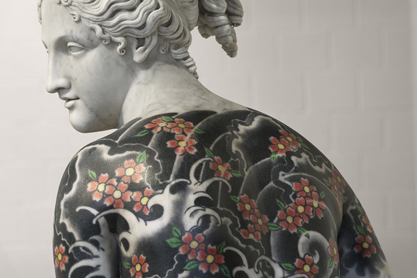 italian artist fabio viale tattoos classical marble sculptures