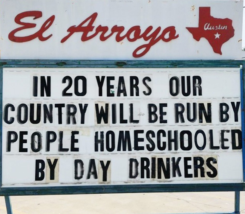 this restaurant in texas uses humor in its signs to help combat coronavirus anxiety