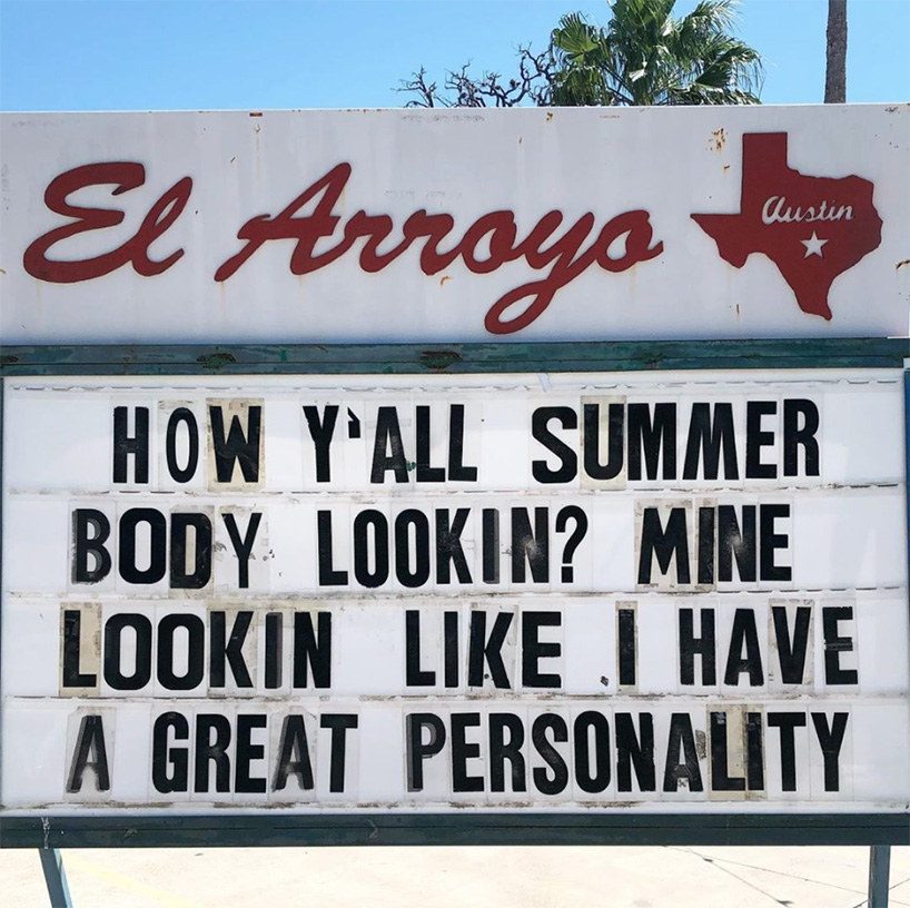 this restaurant in texas uses humor in its signs to help combat coronavirus anxiety