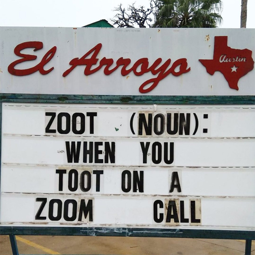 this restaurant in texas uses humor in its signs to help combat coronavirus anxiety