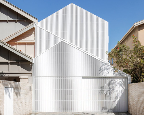 james garvan combines three gabled forms in the façade of north bondi house in australia