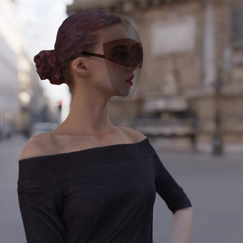 joe doucet creates practical and fashionable face shield with integrated sunglass lenses