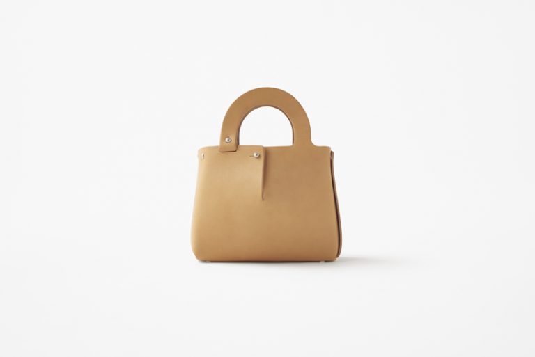 nendo designs 'flatpack' handbag made from a single sheet of leather