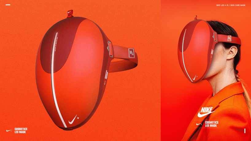 designer proposes futuristic NIKE skincare LED mask to encourage self-development