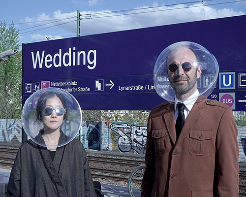 plastique fantastique's 'isphere' face shield reminds of 50s sci-fi comics