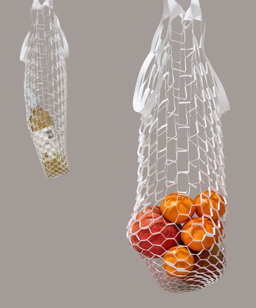 recycle and reuse with this sustainable shopping bag designed by lim sungmook