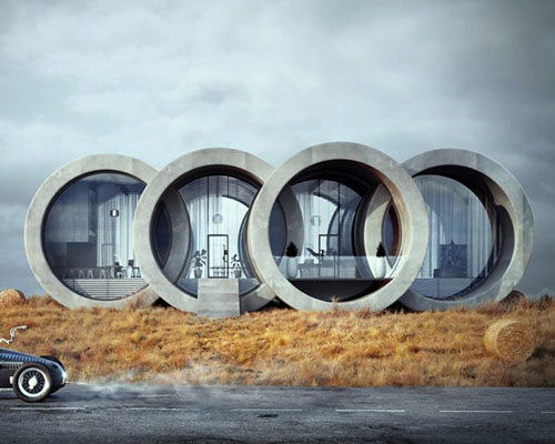 the ringshouse by wamhouse studio references the history of a famous car brand