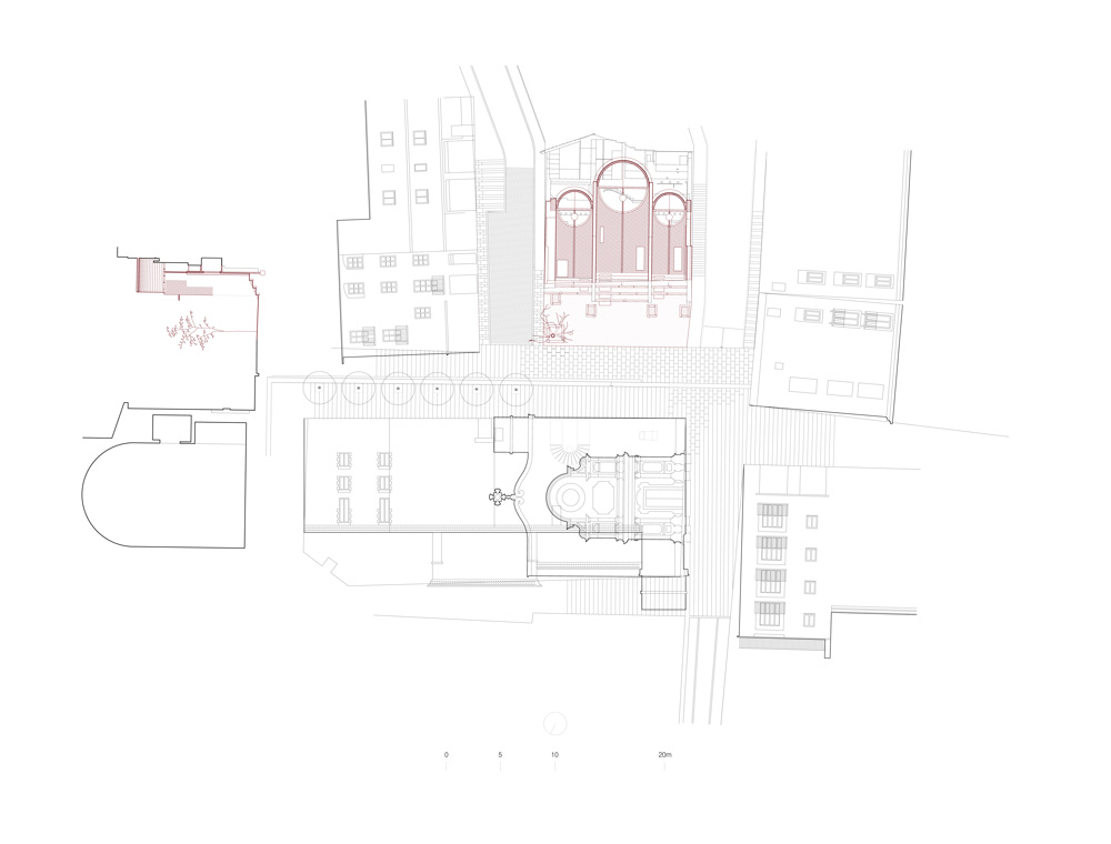 unparelld'arquitectes adds inhabitable brick façade to party wall in olot, spain