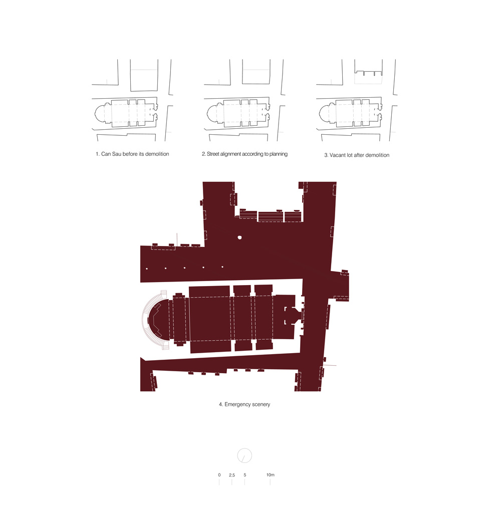  unparelld'arquitectes adds inhabitable brick façade to party wall in olot, spain