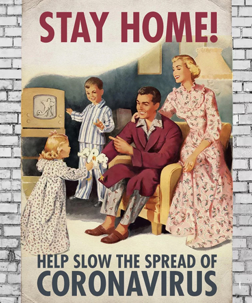 vintage PSAs from the past are redesigned to help spread the word on coronavirus safety