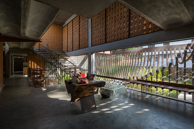 IHA residence by wallmakers embraces natural materials and upcycling in southern india