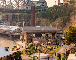 woods bagot transforms brisbane's howard smith wharves into multi-use lifestyle destination