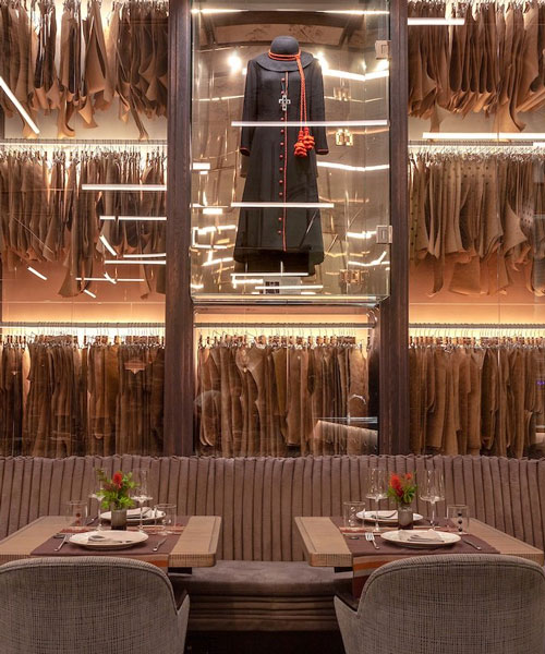 yuna megre brings italian tailoring to a conceptual restaurant at the ritz-carlton moscow