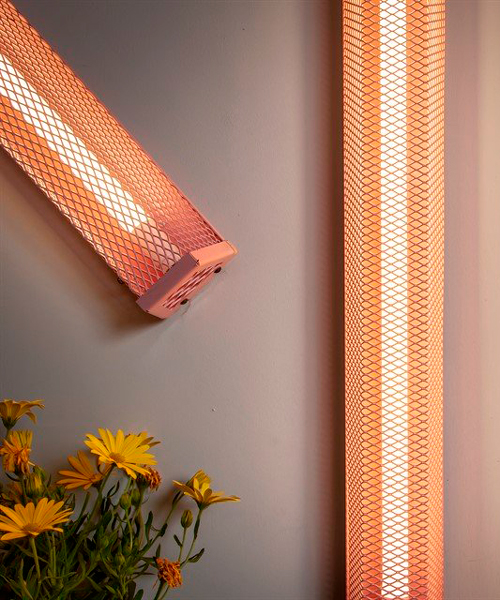 ziggy by studio beam is a colorful LED light made from metal and expanded mesh