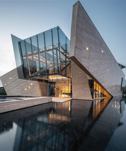 with 'one sino park', aoe architects brings back cavernous and fragmented deconstructivism