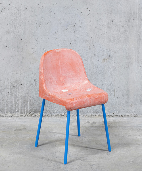 tobia zambotti gives life to discarded stadium seats with 'fan chair' collection