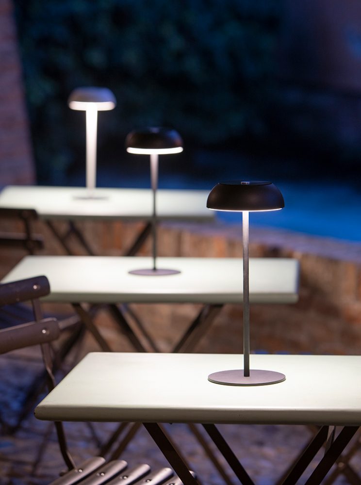 portable axolight float lamp adapts as wall, floor, table and ceiling light