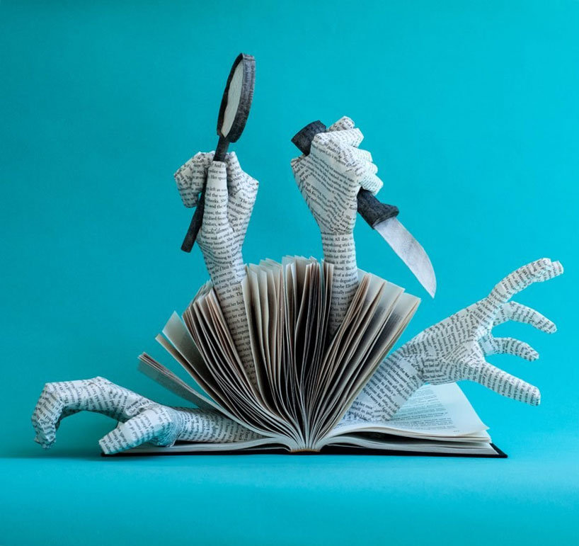 bethany bickley crafts intricate paper sculptures from book pages