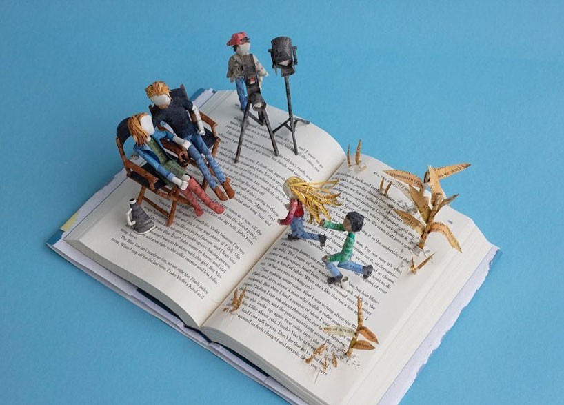 bethany bickley crafts intricate paper sculptures from book pages
