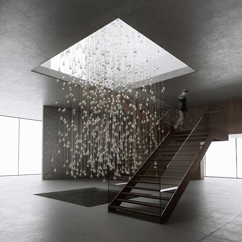 bomma's suspended crystal constellations of light as unique as stars