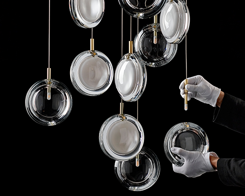 bomma's suspended crystal constellations of light as unique as stars
