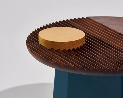 dongyeop han revisits traditional 'soban' design in zigzag furniture series