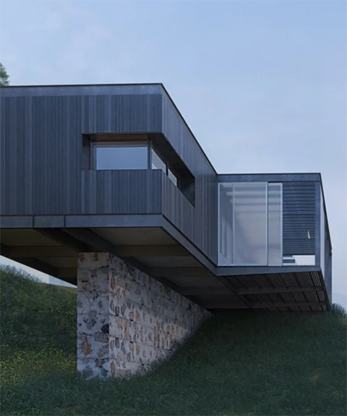 franchini + bom conselho design 'cabana oitis' elevated within mountainous brazil