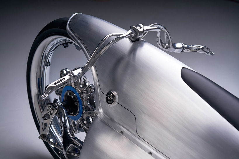 fuller moto builds futuristic 2029 electric motorcycle with 3D-printed titanium parts