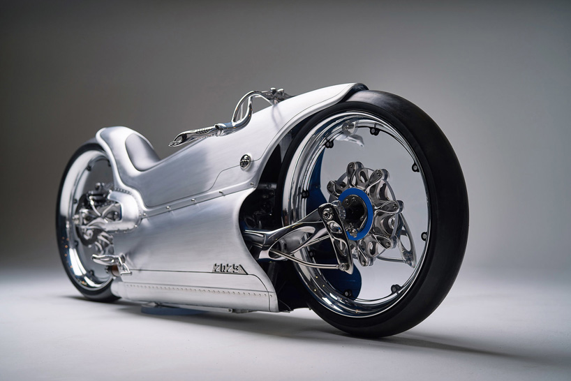 fuller moto builds futuristic 2029 electric motorcycle with 3D-printed titanium parts