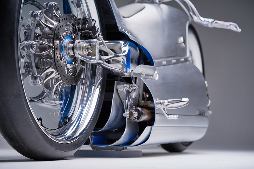 fuller moto builds futuristic 2029 electric motorcycle with 3D-printed titanium parts