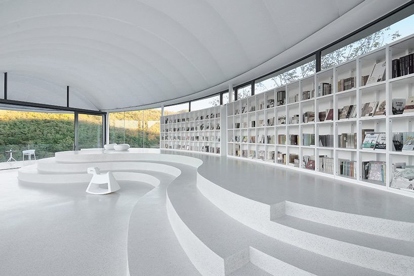 line+ studio conceives jiunvfeng study on mount tai as a 'suspended cloud'