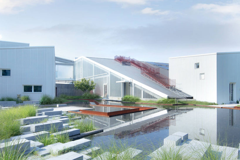gad · line+ studio completes the riverside 'mountain house' factory in zhejiang, china designboom