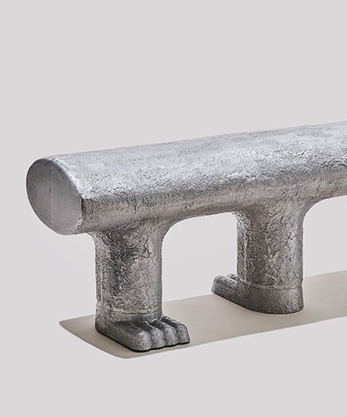studio HAK creates sculptural furniture with oversized aluminium paws