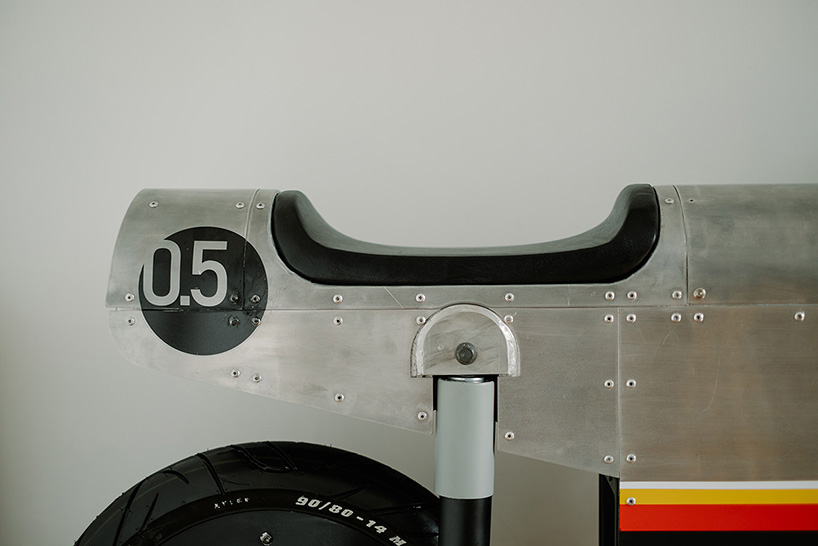 the katalis EV.500 electric motorcycle takes cues from a WWII fighter aircraft