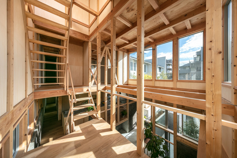 Kiyoaki Takeda's wooden house with five retaining walls in Tokyo connects nature with the artifact