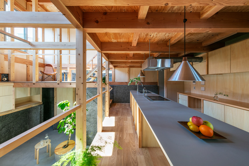 Kiyoaki Takeda's wooden house with five retaining walls in Tokyo connects nature with the artifact