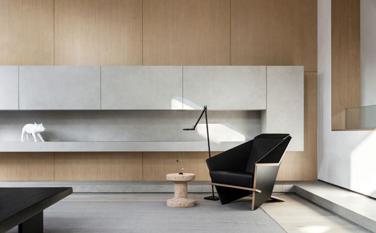 liang architecture inserts a light-filled atrium into apartment in china