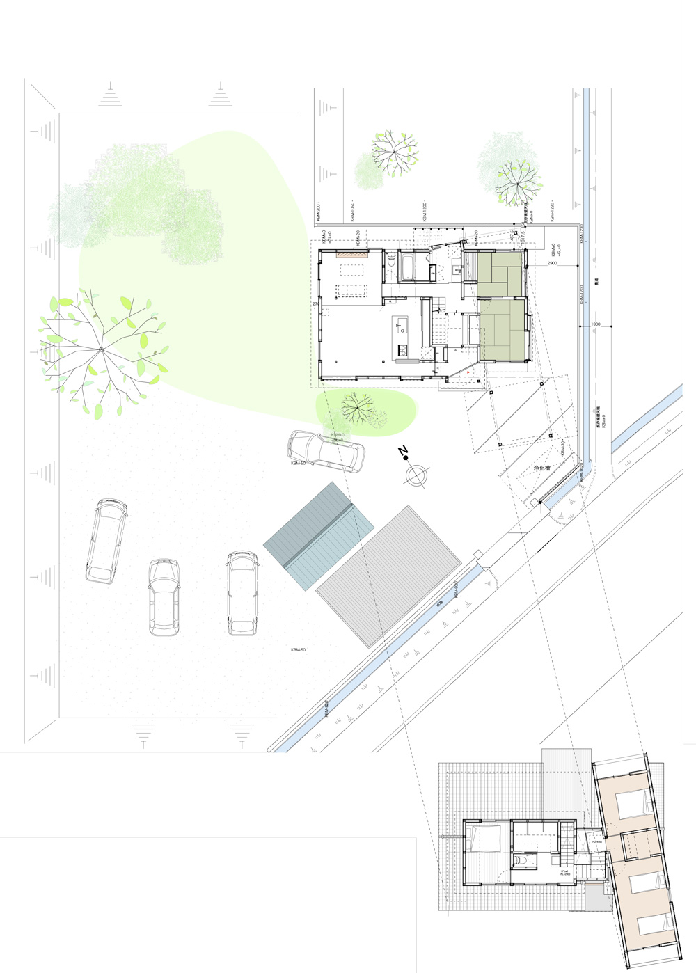 maki yoshimura adds lifted volume to 'house in nishisakabe' renovation in japan