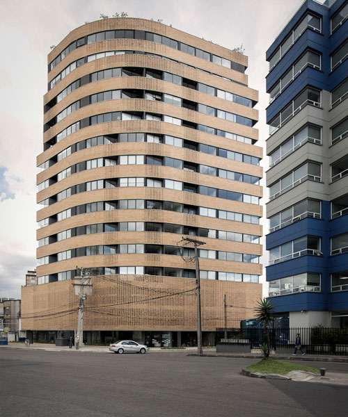 martinez arquitectura explores the lightness of brick for multi-purpose tower in bogotá