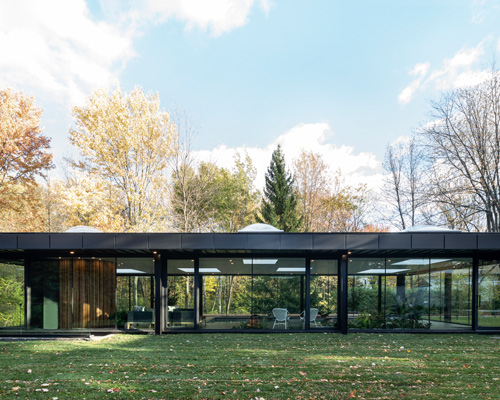 maurice martel's glass pavilion in canada is a tribute to modern architecture