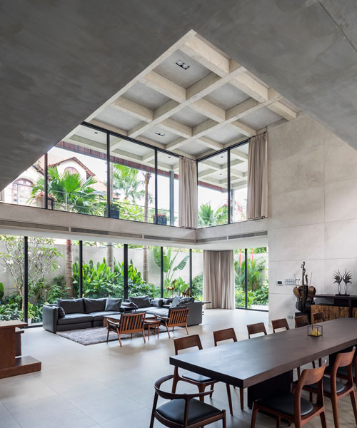 the bunker house by nha dan architects exposes the raw texture of concrete in vietnam