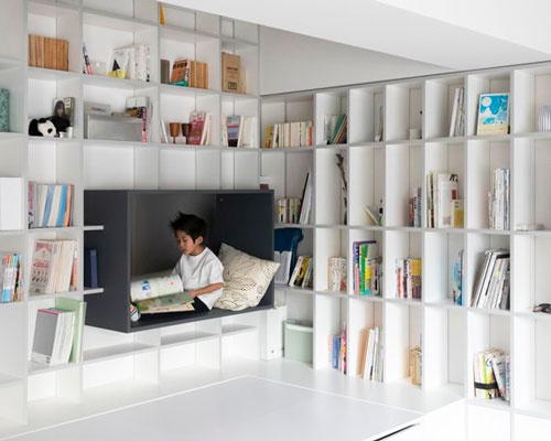 rhymedesign builds playful nooks and boxes into an apartment in nagoya, japan